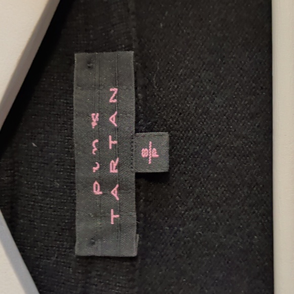 PINK TARTAN black cashmere blend cardigan - Picture 2 of 11